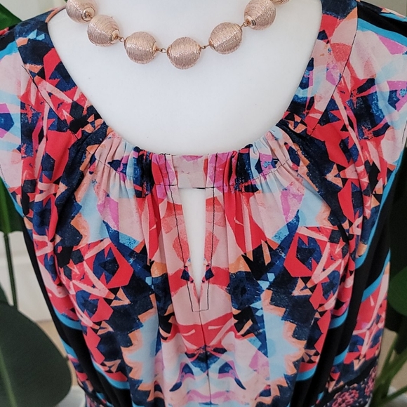 London Times - 22W - Multi-color Maxi Dress - Picture 2 of 6